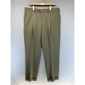 Pazoni Mens Pants Size 36 Como 2 Style 711 Brown 32" Inseam Cuffed with Pockets